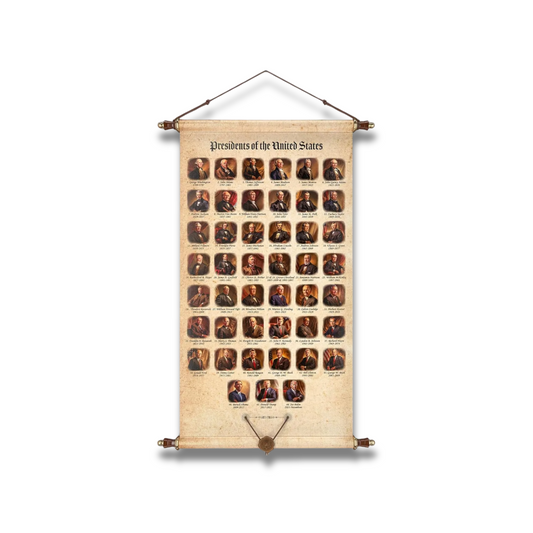 Soul3Dart Presidents of the United States Poster Wall Art, 2024 Updated US Presidents Poster