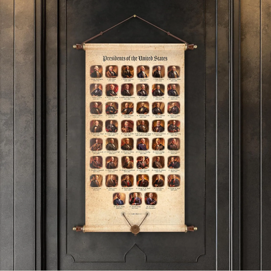 Soul3Dart Presidents of the United States Poster Wall Art, 2024 Updated US Presidents Poster